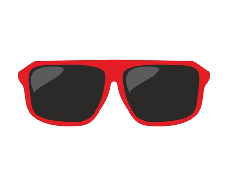 Red sunglasses vector illustration isolated on white backgroundのイラスト素材