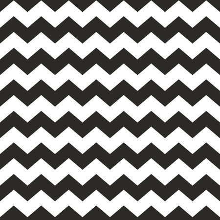 Tile vector chevron pattern with black zig zag on white backgroundのイラスト素材