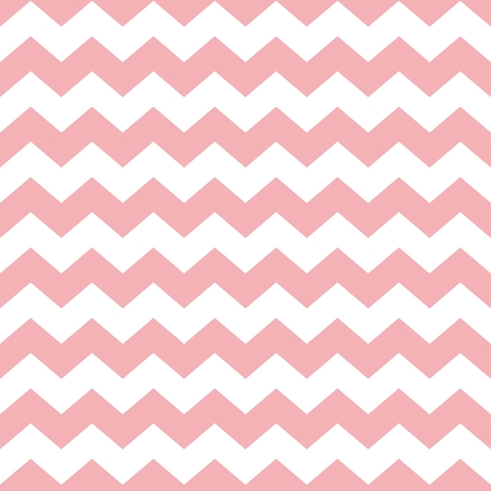 Tile pastel vector pattern with white and pink zig zag backgroundのイラスト素材