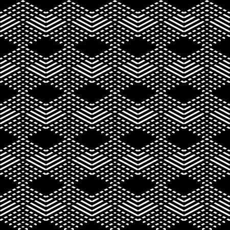 Tile black and white vector pattern or Nordic backgroundのイラスト素材