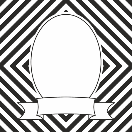Photo frame on black and white backgroundのイラスト素材