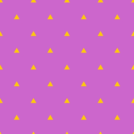 Tile vector pattern with yellow triangles on violet backgroundのイラスト素材