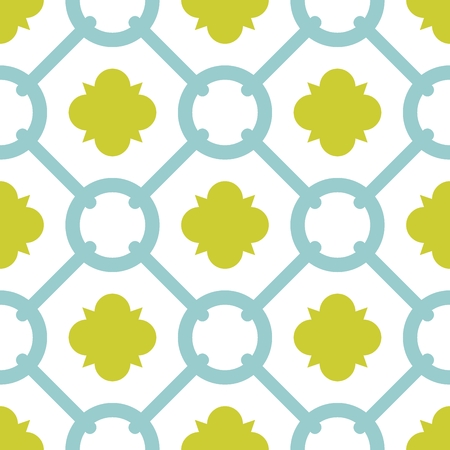 green and blue decorative floor tiles vector pattern or seamless backgroundのイラスト素材