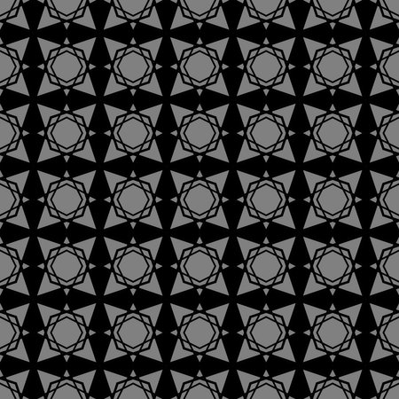 Tile black vector pattern for seamless decoration wallpaperのイラスト素材