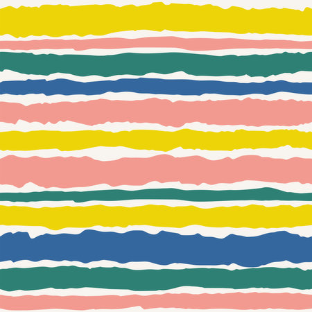 Tile vector pattern with yellow, red, blue and white stripes backgroundのイラスト素材