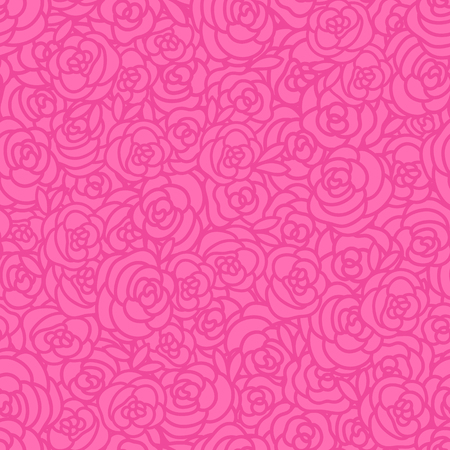 Vector Abstract pink roses seamless pattern.のイラスト素材