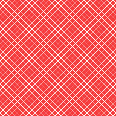 Vector Seamless pattern. Cell thin line diagonal background red color fashion cloth in a cage. Abstract checkered backdrop on white.のイラスト素材