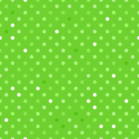 Seamless pattern surface design. Vector green polka dots background. Summer bright textureのイラスト素材