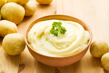 Bowl with mashed potatoes Bowl with mashed potatoes