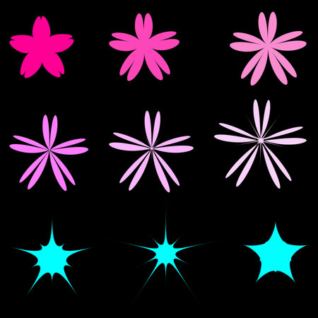 vector geometric shapes elements of modern designのイラスト素材