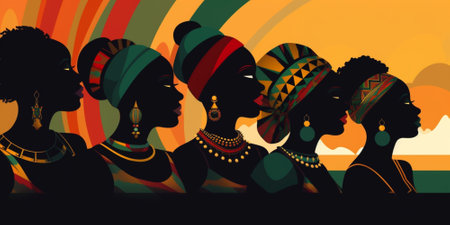 History of the Black African Month. Built with Artificial Intelligenceの素材