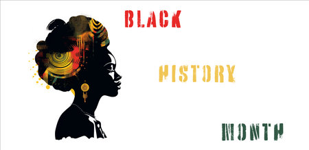 Black History Month Vector Template Design Illustration, African American History. can use for, landing page, template, ui, web, mobile app, poster, banner, flyer, backgroundの写真素材