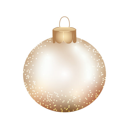 New Year's green ball on dark background vector imageのイラスト素材