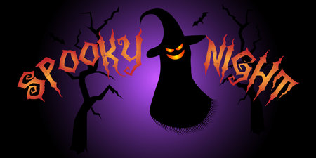 Halloween banner with holiday elementsのイラスト素材