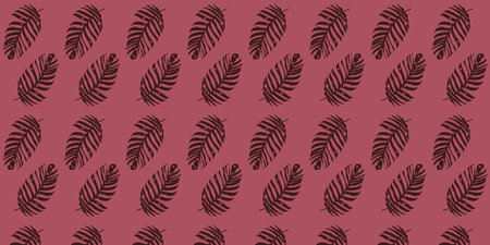 Seamless pattern with palm leaves background vector. Floral pattern, Tropical plants, Vector illustration.のイラスト素材