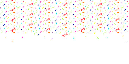 The colorful confetti frame follows the pattern. Great for an invitation or decor to a birthday party or celebration. Vector Surface Pattern Designのイラスト素材