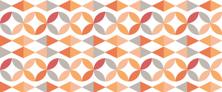 Geometric pattern vector background with Scandinavian abstract color or Swiss geometry prints of rectangles, squares and circles shape designのイラスト素材