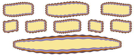 Hand-drawn text framesのイラスト素材