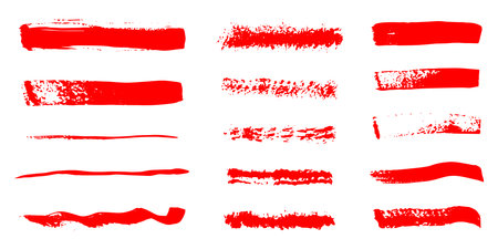Brushes and elements for annotating, highlighting, and underlining in Text.のイラスト素材