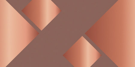 A modern abstract geometric background with intersecting shapes in warm brown tones and smooth...