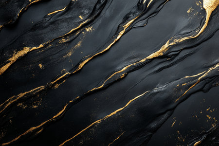Black Deep Matte Background with Gold Thin Lines â Luxury and Elegance Description: A sophisticated black matte background with delicate gold lines creating a minimalist and luxurious design. Ideal for branding, product presentations, elegant invitations, or premium digital wallpapers. AI-generated for high-end aesthetics and sleek modern styleの写真素材