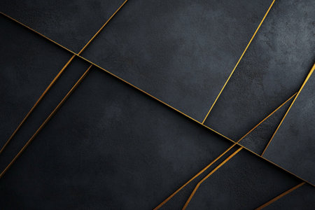 Black Deep Matte Background with Gold Thin Lines â Luxury and Elegance Description: A sophisticated black matte background with delicate gold lines creating a minimalist and luxurious design. Ideal for branding, product presentations, elegant invitations, or premium digital wallpapers. AI-generated for high-end aesthetics and sleek modern styleの写真素材