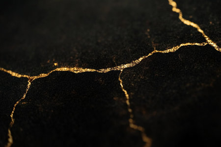 Black Deep Matte Background with Gold Thin Lines â Luxury and Elegance Description: A sophisticated black matte background with delicate gold lines creating a minimalist and luxurious design. Ideal for branding, product presentations, elegant invitations, or premium digital wallpapers. AI-generated for high-end aesthetics and sleek modern styleの写真素材