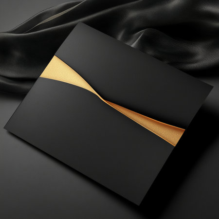 A minimalist VIP invitation banner with elegant gold typography on a sleek black background. The design conveys sophistication, exclusivity, and luxury, ideal for high-end events, formal announcements, or premium brand promotions. This stylish and modern template is perfect for marketing materials, social media posts, or invitation cards targeting elite audiences. AI-generated image in high resolution, with a clean and upscale lookの写真素材