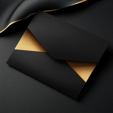 A minimalist VIP invitation banner with elegant gold typography on a sleek black background. The design conveys sophistication, exclusivity, and luxury, ideal for high-end events, formal announcements, or premium brand promotions. This stylish and modern template is perfect for marketing materials, social media posts, or invitation cards targeting elite audiences. AI-generated image in high resolution, with a clean and upscale lookの写真素材