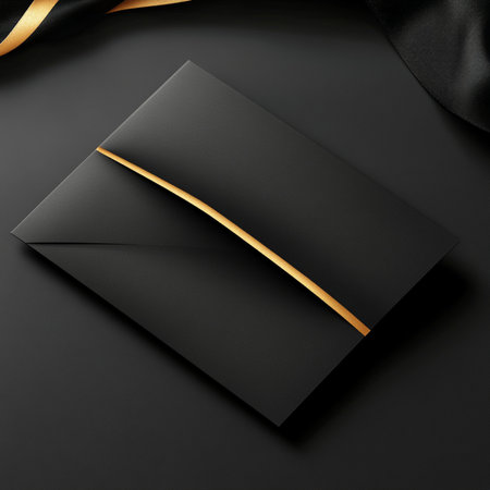 A minimalist VIP invitation banner with elegant gold typography on a sleek black background. The design conveys sophistication, exclusivity, and luxury, ideal for high-end events, formal announcements, or premium brand promotions. This stylish and modern template is perfect for marketing materials, social media posts, or invitation cards targeting elite audiences. AI-generated image in high resolution, with a clean and upscale lookの写真素材