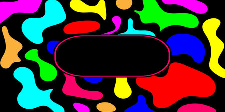 Abstract background with colorful spots and space for text. Vector illustration.のイラスト素材