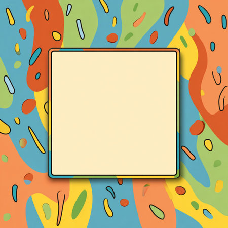 Creative and colorful abstract background in modern paper cut style with vibrant 3D layered shapes...