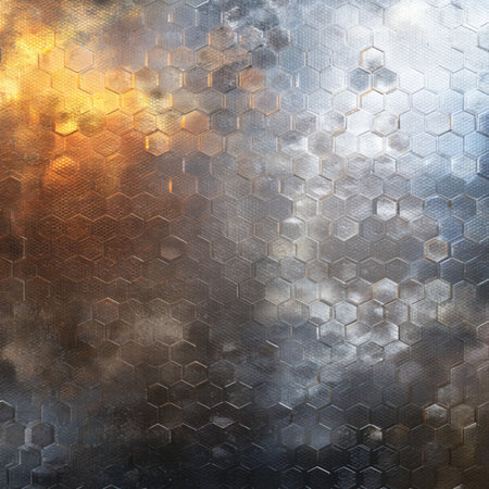 Smooth brushed steel background with reflective metallic surface. Ideal for industrial projects, and modern presentationsの写真素材