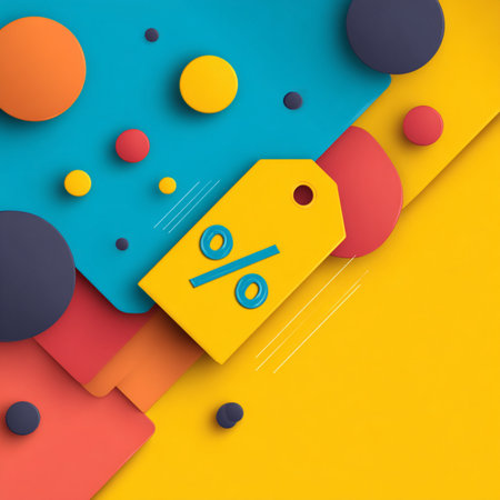 Colorful banner background with bold sale typography, designed for shopping promotions, clearance events, and special offersの写真素材