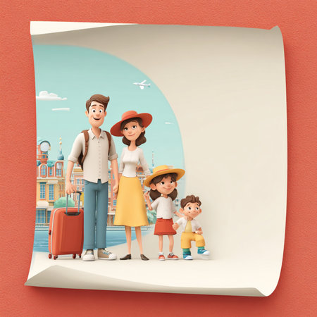 Playful and colorful cartoon-style farm banner featuring a happy farmer, cute animals, fields, and rural landscape. Designed with a blank space for adding custom text, perfect for advertising, educational materials, children's content, or seasonal promotions. Bright colors and cheerful elements create a fun and friendly atmosphere, ideal for web or print useの写真素材