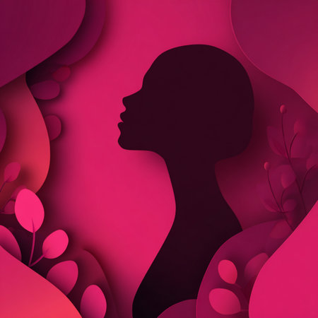 Vibrant neon line-art silhouettes of women on a dark glowing background. Ideal for feminine artwork, event branding, posters, invitations, and modern promotional materialsの写真素材
