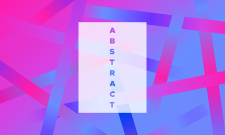 Minimal Abstract Background. Simple Geometry with Glow Effect. Gradient in Blue, Pink and Purple Colors. EPS10 Vector. Illustration with Stripes. Abstract Background for Covers, Banner, Poster, Flyer.のイラスト素材