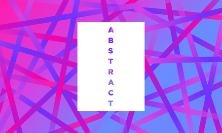 Minimal Abstract Background. Simple Geometry with Glow Effect. Gradient in Blue, Pink and Purple Colors. EPS10 Vector. Illustration with Stripes. Abstract Background for Covers, Banner, Poster, Flyer.のイラスト素材