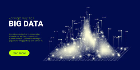 Abstract Tech Concept, Big Data Stream. Artificial Intelligence, Quantum Computing Illustration. Tech Background for Glow Landing Page. Visualization of Science Innovation, Digital Technology Design.のイラスト素材