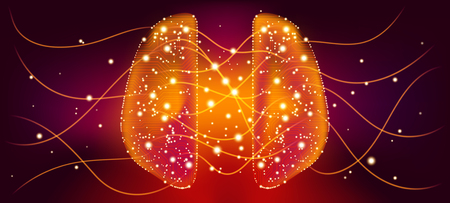 Human Brain Analysis, Big Data Visualization. Cyber Mind with Neural Connection. Machine Learning, Study of Artificial Intelligence (AI) and Virtual Reality. Digital Innovation, Big Data Presentation.のイラスト素材
