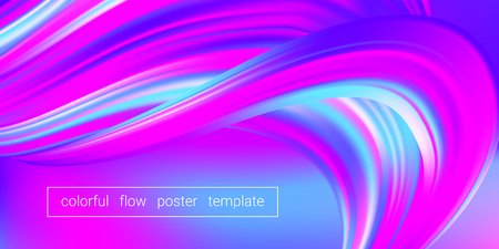 Art Waves, Flow Background. Abstract Liquid Shape in Movement. Landing Page Template, Art Vector Futuristic Design. Fluid Motion, Colorful Banner with 3d Effect. Brush Strokes Splash Concept, Artwork.のイラスト素材