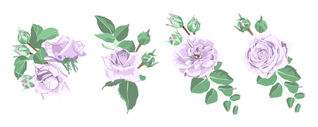 Vintage Wedding Card, Watercolor Rose, Floral Illustration. Vector Flower in Rustic Retro Style, Elegant Bouquet for Wedding. Summer Wreath, Invitation or Wedding Invite Template, Romantic Post Card.のイラスト素材