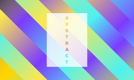 Colorful Striped Background with Glow Effect. Abstract Minimal Design with Trendy Gradient in Blue and Yellow Colors. Eps10 Vector. Placard with Lines Grid. Bright Striped Background in Modern Style.のイラスト素材