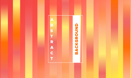 Colorful Striped Background with Glow Effect. Abstract Minimal Design with Trendy Gradient in Red and Yellow Colors. Eps10 Vector. Placard with Lines Grid. Bright Striped Background in Modern Style.のイラスト素材