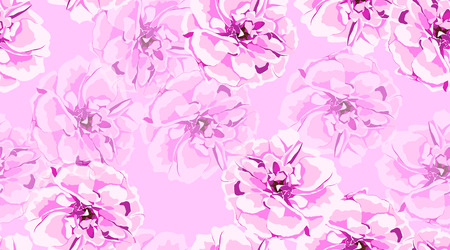 Roses Pattern, Watercolor Flowers, Vintage Rustic Background. Decorative Elements for Wedding Card Invitation. Spring Peony, Seamless Floral Pattern. Elegant Feminine Print for Fabric. Retro Pattern.のイラスト素材