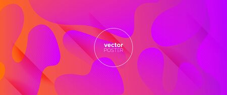 3d Fluid Background. Pink Gradient Brochure. Bright Vector Illustration. Futuristic Motion. Abstract Flow Design. Minimal Brochure. Graphic Movement. Digital Template. Abstract Fluid Pattern.のイラスト素材