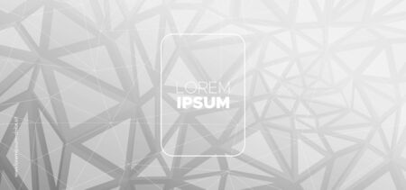 Digital Triangular Background. Creative Polygon Layout. Futuristic Color Presentation. Monochrome Graphic Geometry. Triangles Wallpaper. Gray Polygon Poster. Geometric Banner. Triangles Background.のイラスト素材