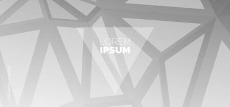 Trendy Triangles Wallpaper. Abstract Polygon Poster. Technology Vector Presentation. Gray Graphic Geometry. Triangles Background. Monochrome Polygon Pattern. Geometric Texture. Triangular Background.のイラスト素材