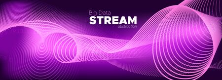 Particle Future. Purple Big Data Stream. Violet Tech Abstract. Binary Numbers Movement. Particle Motion. Neon Big Data Concept. Tech Poster. Pink Binary Number Wallpaper. Digital Particles.のイラスト素材