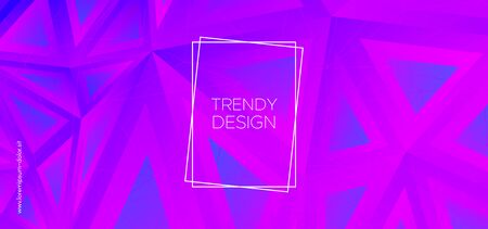 Abstract Polygon Wallpaper. Digital Triangular Pattern. Graphic Geometry. Purple Technology Color Presentation. Modern Polygon Background. Triangles Layout. 3d Business Design. Geometric Banner.のイラスト素材